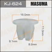 MASUMA клипса пластиковая крепежная KJ- 624 арт. 01281-00801